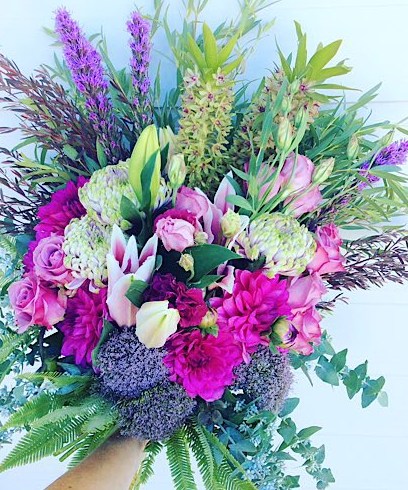 Timeless Hand-tied Bouquet is big and gorgeous bouquet filled with pink, purple and white blooms - A touch of Class florist Perth