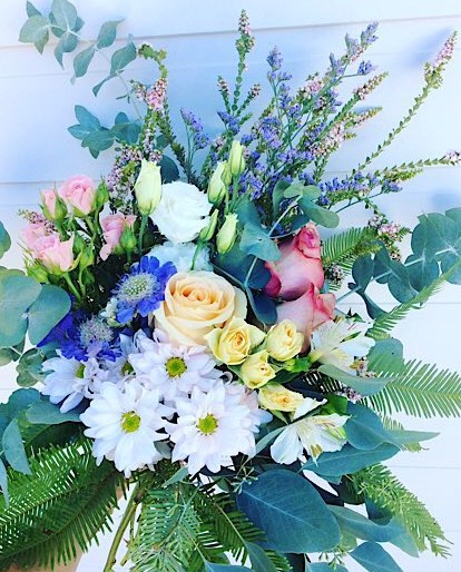 Sympathy Hand-tied Bouquet is made from the best seasonal blooms in soft pastels - A Touch of Class Florist Perth