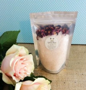 Salted Bliss Bath Salts in Rose and Ylang-Ylang - A Touch of Class Florist