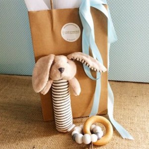 Baby Delight Hamper with Bunny Rattle - A Touch of Class Florist