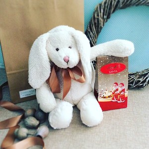Festive Hugs is a cute combination of Nana Huchy's Bella bunny soft toy and some Festive Chocolates