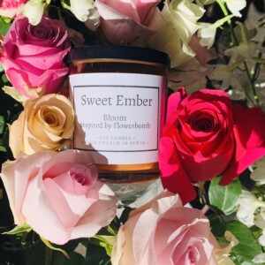 Sweet Ember Scented soy Candle - Bloom is a floral perfumed scent guaranteed to delight - A Touch of Class Florist Perth