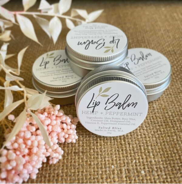 Lip Balm by Salted Bliss in Hemp and peppermint